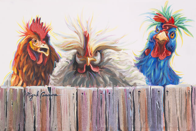 Chicken Paintings for Sale - Miguel Camarena Art Gallery