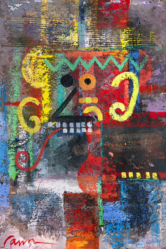 Colorful Abstract Painting With Texture