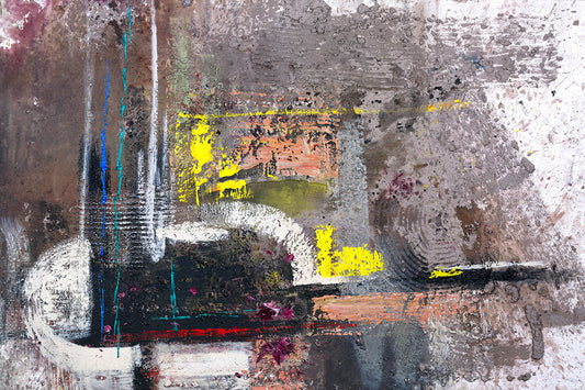 Gray Abstract Expressionism Portrait