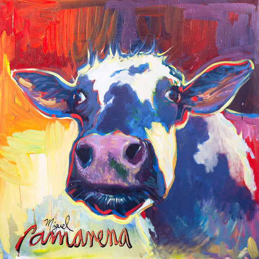 Abstract Painting Of Cow Face
