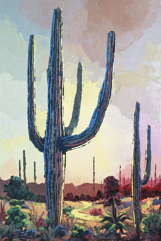 [DL#019] Maroon Desert Sunset Landscape