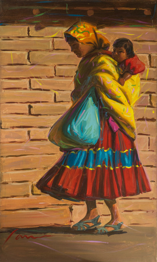 Tara Woman painting-native american painting-native art-native indian-american art-wall art-home decor-native american women art