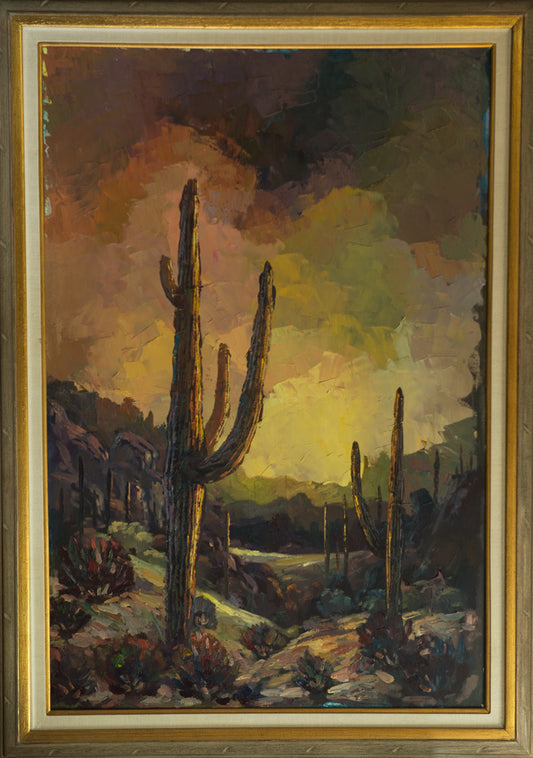Carefree sunset painting-sunset Painting-sunset paintings on canvas, painting of sunset, beautiful sunset painting, famous sunset paintings, Arizona sunset painting, southwest art