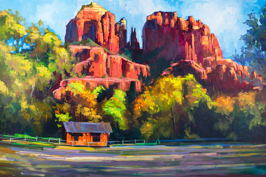 Sedona Cabin Artwork By Famous Southwest Artist