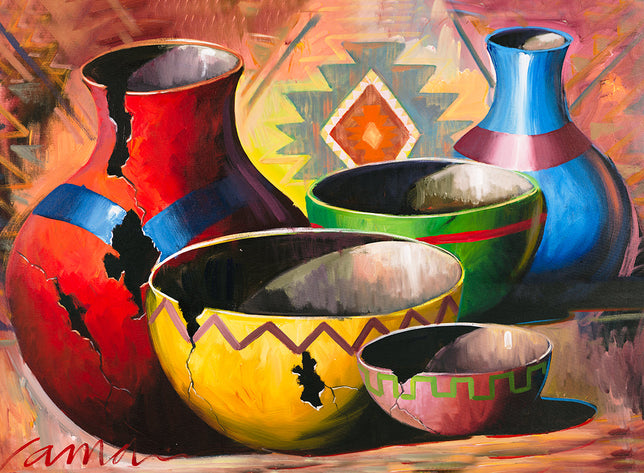 Explore Rich and colorful Pottery Paintings of Native South Westerns. Painted by the Arizona Artist, Miguel  Camarena, this South Western Pottery Painting Collection is a perfect way to celebrate  South Western Roots.