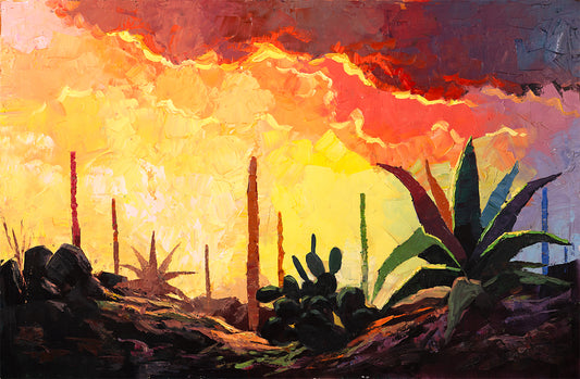 Fiery Desert Agaves (AG#007)