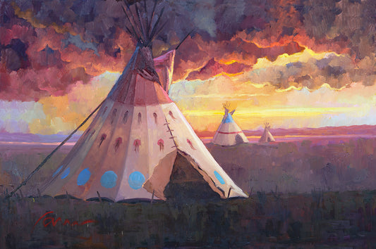 fiert tipi painting-cheif painting-southwest art-home decot