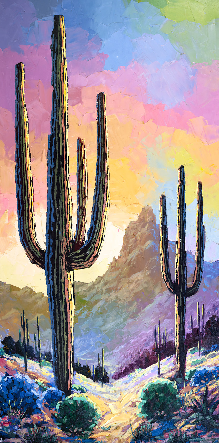 Purple Twilight Over Pinnacle Peak | Miguel Camarena Art