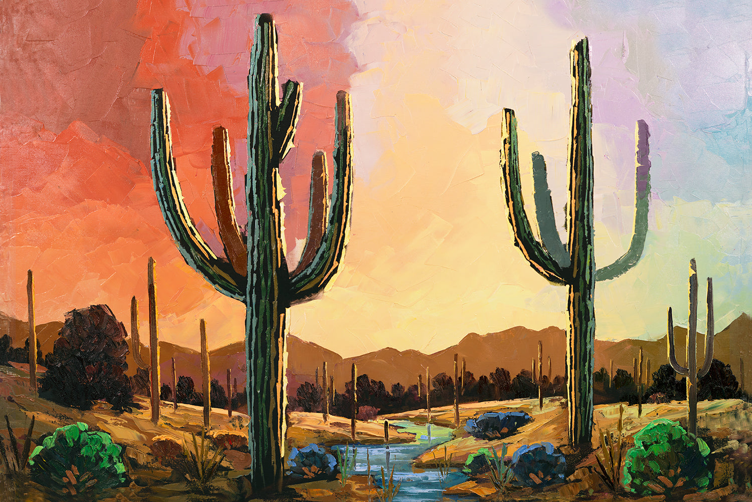 Quiet Desert Creek by Miguel Camarena | Arizona Desert Wall Art